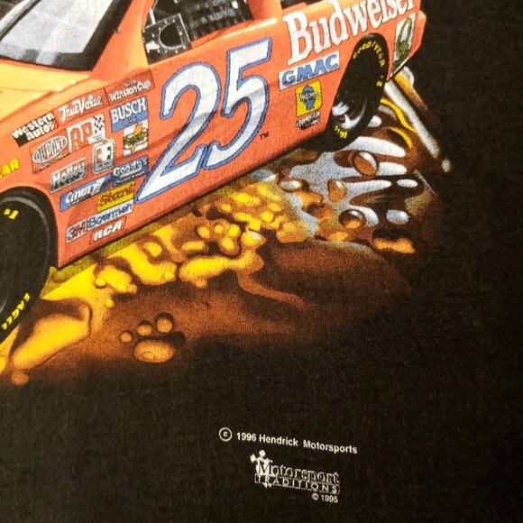 SCHRADER BUD Racing Graphic TEE Vintage 1996 Hendrick Motorsports NASCAR XL - Picture 5 of 12